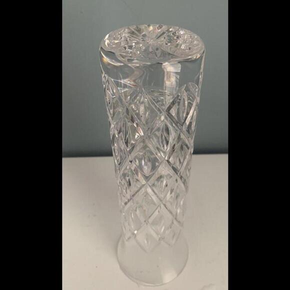 Atlantis Crystal Flower Vase 10.5" Tall ATL14 Collection Vintage MCM Tube - Picture 9 of 15